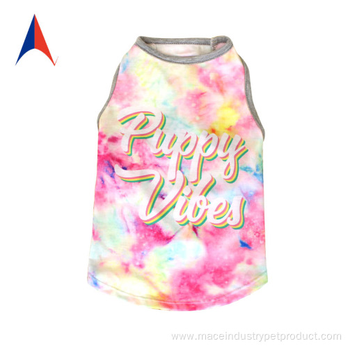 Shading Pink tie-dye Breathable Pet T-shirt